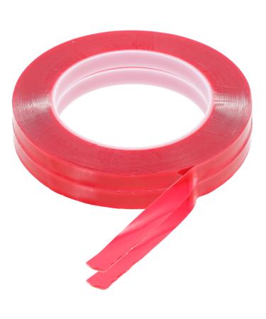 NUOBESTY 8 Rolls Transparent Double-sided Tape Picture Tapes Nails Tapes Manicure Tape Rug Tape Nail Display Holder Nail Displaying Tapes Red Nail Supplies No Substrate Acrylic Double Sided