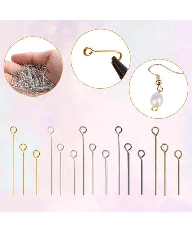 Savita 1500pcs Eye Pins Metal Findings Beading Eyepins - 16/20/30mm (5 Colors) - Jewelry Making Supplies for Earrings & Bracelets - Buy Online on GoSupps.com