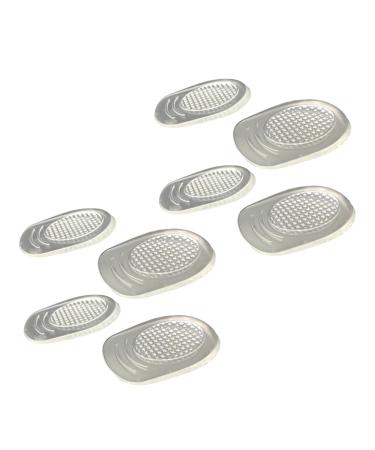 4 Pairs Silicone Shoe Pad Silicone Heel Pads Foot Pad Shoe Cushions for Men Foot Insoles for Men Comfort Heel Pad Silicone Insoles Half Insole Comfortable Floor Mat Pad Plus Man White Size 2