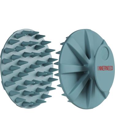 Scalp Massager Shampoo Brush - Wet & Dry Head Scrubber for Hair Growth & Dandruff Removal - Soft Silicone Bristles - Dark Green - Buy Online on GoSupps.com