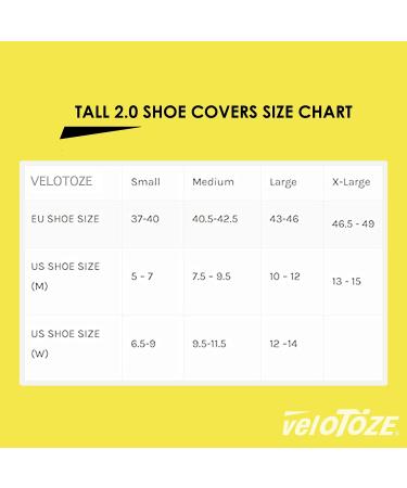 VeloToze Tall Shoe Cover 2.0 - Water-Proof & Windproof Overshoes for Road Cycling - Black, Large - Buy Online on GoSupps.com