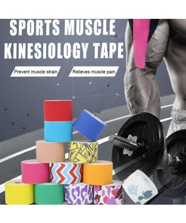 Cotton Sticky Kinesiology Tape - 16ft Therapeutic Athletic Tape for Pain Relief & Muscle Support (5CMx5M Neon Red) - International Shipping Available - Buy Online on GoSupps.com
