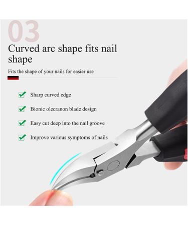 PSGS Toenail Ingrown Nail Art Cuticle Nipper Clipper Edge Cutter Manicure Paronychia Dead Skin Remover Trimming Nail Clipper Pedicure (Color : 822-3 Blue) Black blue - Buy Online on GoSupps.com