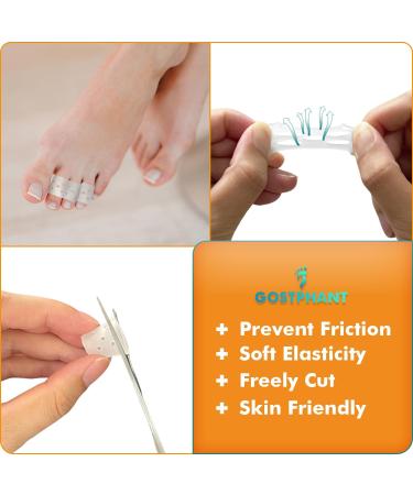 Buy Pinky Toe Protectors | Breathable Toe Cushion Sleeves & Corn Pads - Clear White 20 Count | International Shipping Available - Buy Online on GoSupps.com