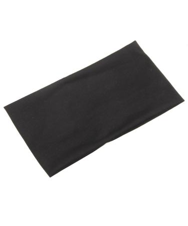 Women's Black Wide Headband - Fashionable Sweatband for Running, Yoga, and Workouts - Buy Online on GoSupps.com