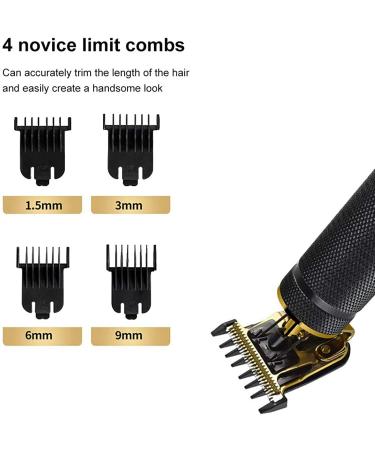 Rechargeable Cordless Hair Clippers for Men - T-Blade Trimmer for 0mm Close Cutting & Beard Shaving - Zero Gapped Baldheaded Grooming Tool (Black) - Buy Online on GoSupps.com