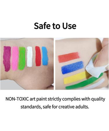  Wpsagek Face Paint Kit for - 6 Colors Face Paint for Girls | Face Paint Kit Washable Face Paint Face Paint Face Paint Face Paint for Body Eyes Clown Men Women Festival Party - Buy Online on GoSupps.com