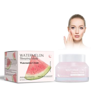 Rust sheet 50 ml watermelon mask watermelon sleeping mask hydrates and soothes dry skin nourishes and repairs the skin reduces oiliness and impurities