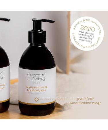 Elemental Herbology Lemongrass & Nutmeg Aromatherapy Body Wash - SLS-Free Rejuvenating Daily Cleanser - 9.8 Fl Oz - International Shipping Available - Buy Online on GoSupps.com