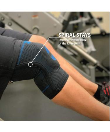 Zensah Elite Knee Compression Sleeve - Patella Gel Pad for Knee Support & Pain Relief | Running Sports & Gym | Black Small - Buy Online on GoSupps.com