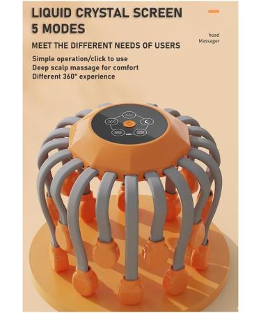 LOUFY 20 Massage Heads Scalp Massager | Red Light Therapy Vibrator | Stress Relief & Relaxation | Easy Install (Orange) - Buy Online on GoSupps.com
