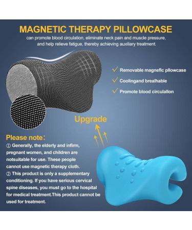 Neck and Shoulder Relaxer: Cervical Traction Device with Magnetic Therapy Pillowcase for Spine Alignment and TMJ Pain Relief - Buy Online on GoSupps.com