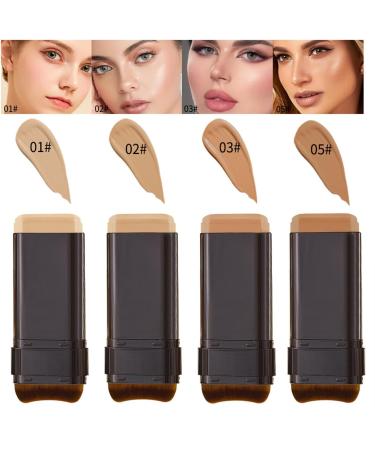 AmourGlint Foundation stick makeup multifunction pen with brush for concealer and contour full coverage and moisture for all skin types 5 20 g 5 20 g 1er Pack - Buy Online on GoSupps.com