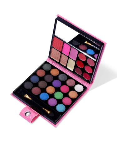 All in One Makeup Kit - 20 Eyeshadow, 6 Lip Glosses, 3 Blushers, 2 Powder, 1 Concealer, 1 Mirror, 1 Brush, Make Up Gift Set for Teen Girls, Beginners And Pros Pink