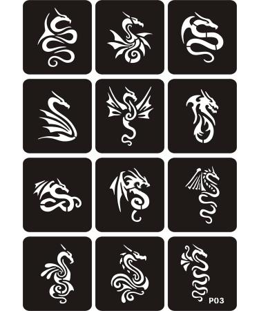 Kotbs 6 Sheets Temporary Tattoos Stencils for Kids Girls  67pcs Butterfly Dragon Patterns Body Paint Henna Stencils Kit  Glitter Tattoos Stencils for Halloween Party Butterfly Tattoo Stencils - Buy Online on GoSupps.com