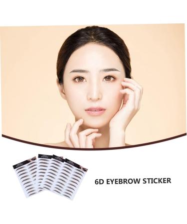 Housoutil 4pcs Eyebrow Stickers Eyebrow Transfer Sticker 6d Hair-like Eyebrows Stickers 4d Post Paper Make up 21x15cm Brown - Buy Online on GoSupps.com