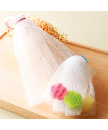 Shop Pieces Foam Net Facial Cleansing Shower Bubble Net - Easy Mesh Bag with Suspension Ring for Luxurious Cleansing - Buy Online on GoSupps.com