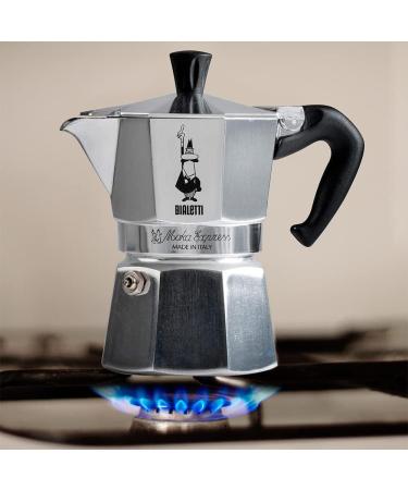 Bialetti Moka Express Aluminium Stovetop Coffee Maker Silver 1 Cup & Kimbo Espresso Napoli Ground Coffee Vacuum Sealed Bag Authentic Italian Coffee 1 x 250g + Espresso Napoli Ground Coffee - Buy Online on GoSupps.com