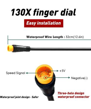Electric Bike Thumb Throttle - Left/Right Finger Accelerator Control | 24-72V 130X WP Plug | Fits 22.4mm Handlebar | Ebike Accessories - Buy Online on GoSupps.com