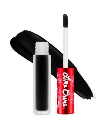 Lime Crime Velvetines Liquid Matte Lipstick Black Velvet (True Black) - Bold Long Lasting Shades & Lip Lining - Stellar Color & High Comfort for All-Day Wear - Talc-Free & Paraben-Free