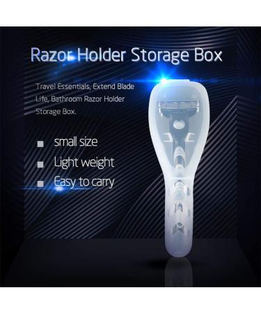 Travel Razor Case Set - Portable Silicone & Plastic Protector, Dark Gray - Buy Online on GoSupps.com