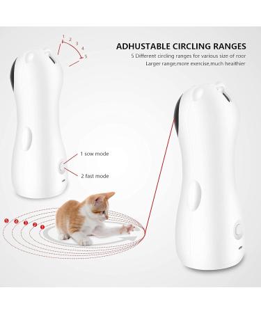Cat Laser Toy Automatic Interactive Laser Cat Toys Rotating Catch Training Placing High 5 Random Pattern Automatic On/Off and Silent 3 Speed Modes USB Charging Cable/Battery Powered - Buy Online on GoSupps.com