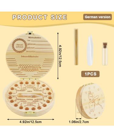 Milk Tooth Jar - Wooden Tooth Box for Boys & Girls | Keepsake for Milk Teeth Fairy Gifts & Presentation - Buy Online on GoSupps.com