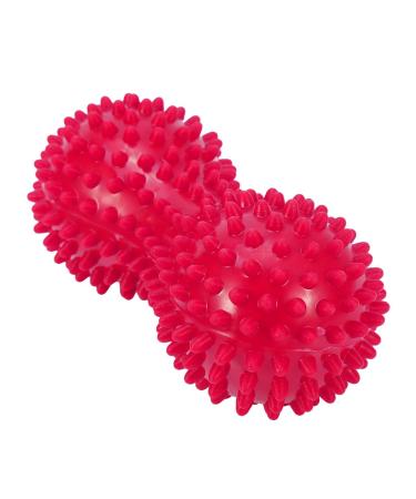 Verdant Touch Mobility Peanut Ball Spiky Massage Ball Fitness Exercise Mobility Peanut Ball for Pain Muscles Stress Relief Rose