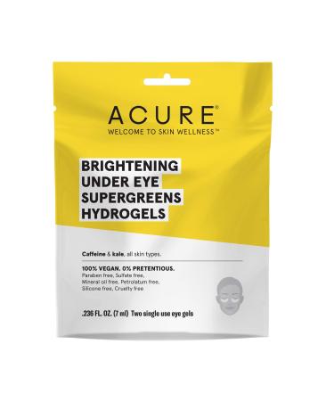 Acure Brightening Under Eye SuperGreens Hydrogels 2 Single Use Eye Gels 0.236 fl oz (7 ml)