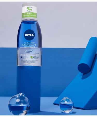 Nivea Double Effect Eye Make-Up Remover 125ml | Sensitive Eye Cleanser | Waterproof Makeup Remover (2 Pack) - Best for Gentle Makeup Removal - Buy Online on GoSupps.com
