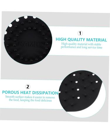 Alipis 2pcs Silicone Fryer Cushion with Home Reusable Mats Raised Air Accessories Liner for Mat Non-Stick Black 20X20X1CM - Buy Online on GoSupps.com
