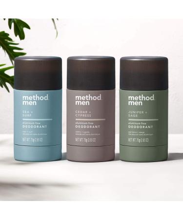 Method Men Aluminum-Free Sea + Surf Deodorant 2.65 oz | Natural Odor Protection - Buy Online on GoSupps.com