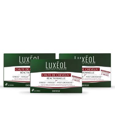 LUX OL - Chute De Cheveux R actionnelle - Aide Pr venir Chute De Cheveux Passag re - Stress Fatigue Post-Grossesse - Capillaire De Montpellier - Fabriqu En France - Programme 3 Mois - 90 G lules