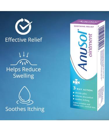 Anusol Ointment 25g - Proven Formula to Shrink Piles, Relieve Discomfort, Soothe Itching & Lubricate | Pack of 1 - Buy Online on GoSupps.com