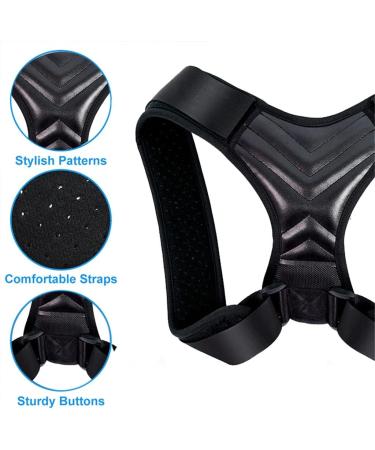 Adjustable Clavicle Posture Corrector for Men & Women | Upper Back Brace & Lumbar Support Belt Corset (L Code D) - Improve Posture & Comfort - Buy Online on GoSupps.com