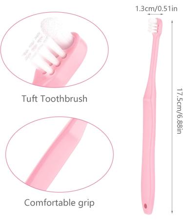Buy Wllhyf 2-Piece Soft Small Head Tuft Toothbrush Set for Orthodontic & Interdental Care - White & Pink - Buy Online on GoSupps.com