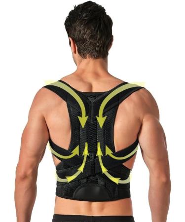 Back Brace Lumbar Support Full Back Support Belt Posture Corrector Waist Back Brace Vest Lumbar Decompression Belt Waist Belt(Black Small) Small Black - Buy Online on GoSupps.com