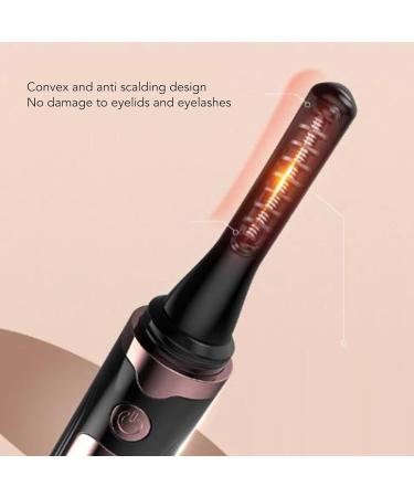 USB Rechargeable Heated Eyelash Curler Gentle and Effective Curling 4 Temperature Levels Portable with Safety Auto Power Off Compatible with Various Charging Devices - Buy Online on GoSupps.com