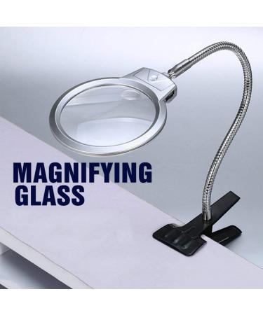Desktop Lighting Magnifying Glass Magnifying Glass Reading Magnifying Glass Metal Hose LED Lighting top Desktop Magnifying Glass with Clip Magnifying Glass 360 no Dead Angle Rotating Head Made in - Buy Online on GoSupps.com