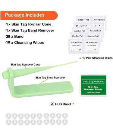 Micro Skin Tag Remover Kit with 24 Bands for Face, Neck, and Body - Mole and Skin Tag Removal Tool for 2-4mm Micro Skin Tags - Buy Online on GoSupps.com