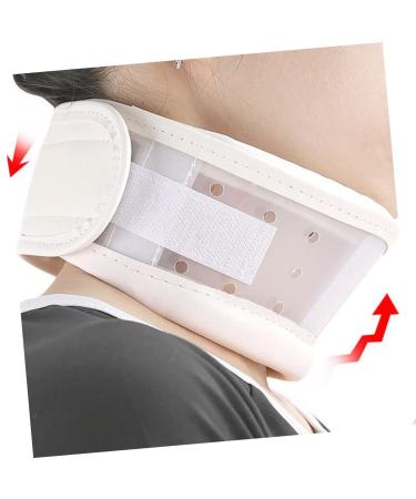 Minkissy Cervical Neck Collar - Breathable Neck Brace for Support & Exhaust Guard - 48.5x8cm White - Buy Online on GoSupps.com