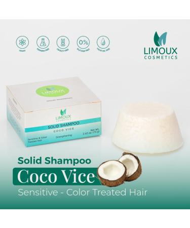 Solid Shampoo Bar for Sensitive Damaged & Color-Treated Hair - Vegan Eco-Friendly Moisturizing & Volumizing - 2.65 oz Paraben Free Zero Waste Up to 60 Uses - Buy Online on GoSupps.com