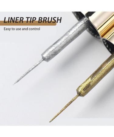 Glitter Gold & Silver Gel Nail Art Set | 2Pcs Soak-off Gel Polish with Thin Brush | DIY Nail Decoration Pen for Home Manicure - Buy Online on GoSupps.com
