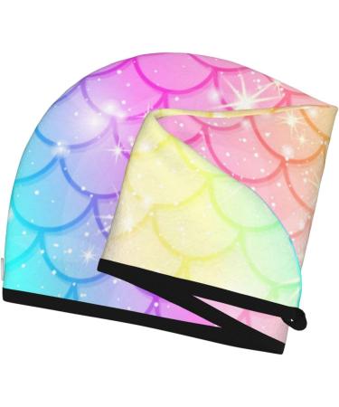 Fish Scale Coral Velvet Quick Dry Hair Cap for Women | Anti-Frizz Turban for Long Thick Hair | Strong Water Absorption Bath & Shower Towel - Buy Online on GoSupps.com