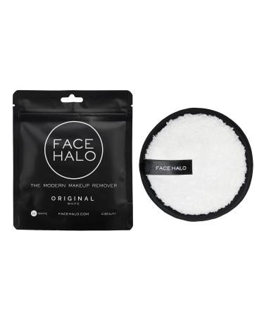 Face Halo | Reusable Makeup Remover Pads, Round Makeup Remover Pads for Heavy Makeup & Masks - Microfiber Makeup Remover Wipes for Mascara, Eye Shadow, Foundation (Original - Single Pack)
