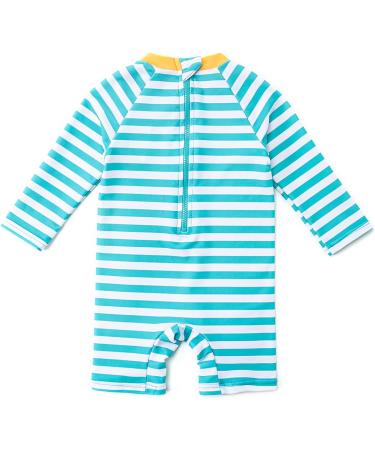 Bonverano Baby Boys Swimsuit - Long-Sleeve Zipper One Piece Swimwear with UPF 50+ Sun Protection - Bear Design - 9-12 Months - Buy Online on GoSupps.com