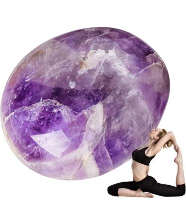 Palm Stone | Amethyst Palm Stones Crystal for Massage Large Palm Stone Crystals Natural Gemstones Polished Energy Crystal Stone for Stress Relief Meditation - Buy Online on GoSupps.com