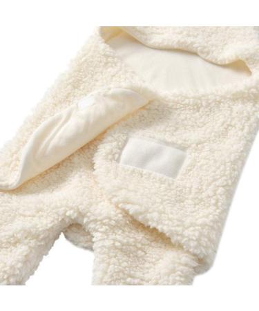 MUSUNFE Cute Unisex Newborn Baby Sleeping Bag | Thick Cotton Plush Swaddle Blanket (White) - Buy Online on GoSupps.com