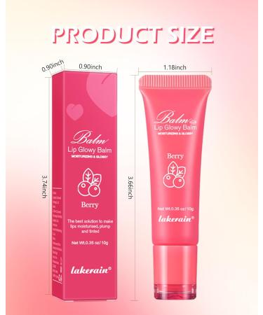 Moisturizer Lip Glowy Balm | Hydrating Lip Mask & Oil for Smooth Nourished Lips | Repair Chapped Lips | Day & Night Lip Care Treatment - 4# Grape - Buy Online on GoSupps.com
