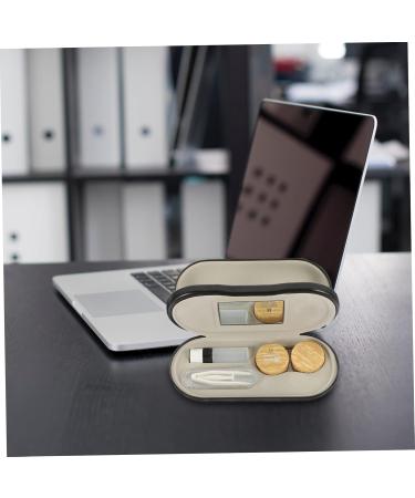 Zerodeko 5-Sentence Glasses Case - Dual Use Travel Kit with Tweezers Contact Liner & Wood Grain Design - Compact 15.8x7.4cm - Buy Online on GoSupps.com